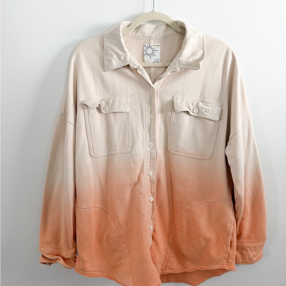 Aerie Offline Throw-Back Shacket Size Medium